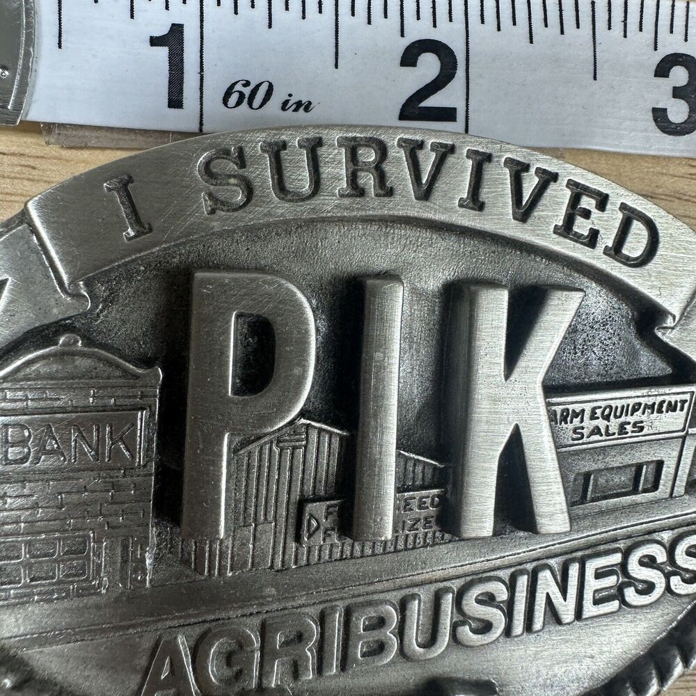 1984 Vintage PIK I Survived Agribusiness Limited Edition #1408 Belt Buckle - Picture 8 of 12